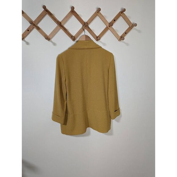 bar III Women's Mustard Yellow Open Front Style Blazer - Size S - Picture 3 of 4